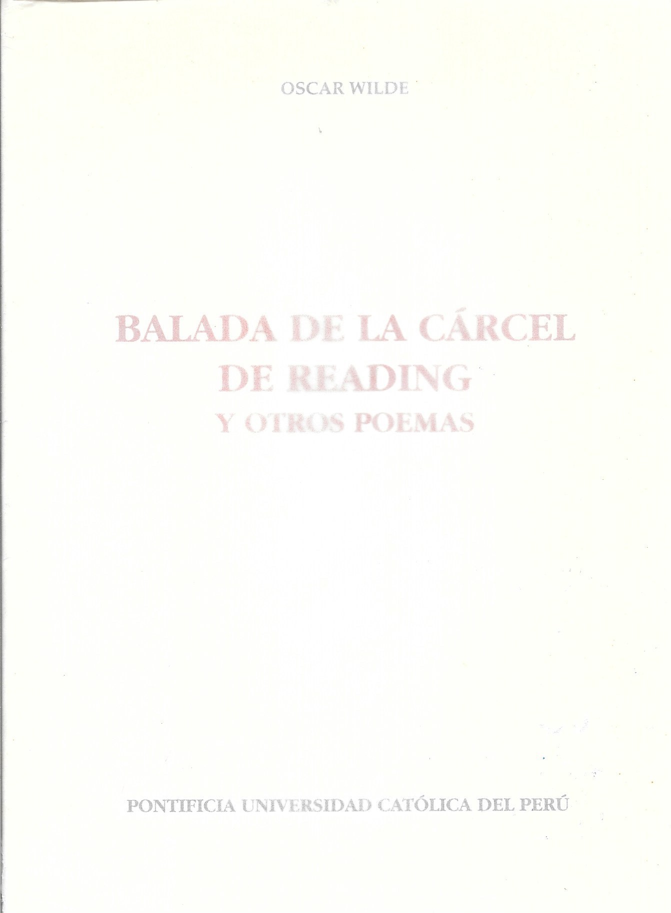 BALADA DE LA CÁRCEL DE READING